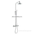 Thermostatic shower mixer & brass shower shelf